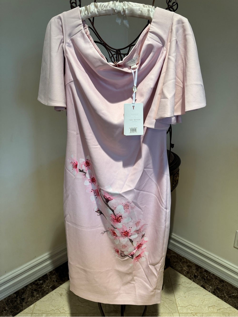 Ted Baker London Pink Blossom Bardot Dress
